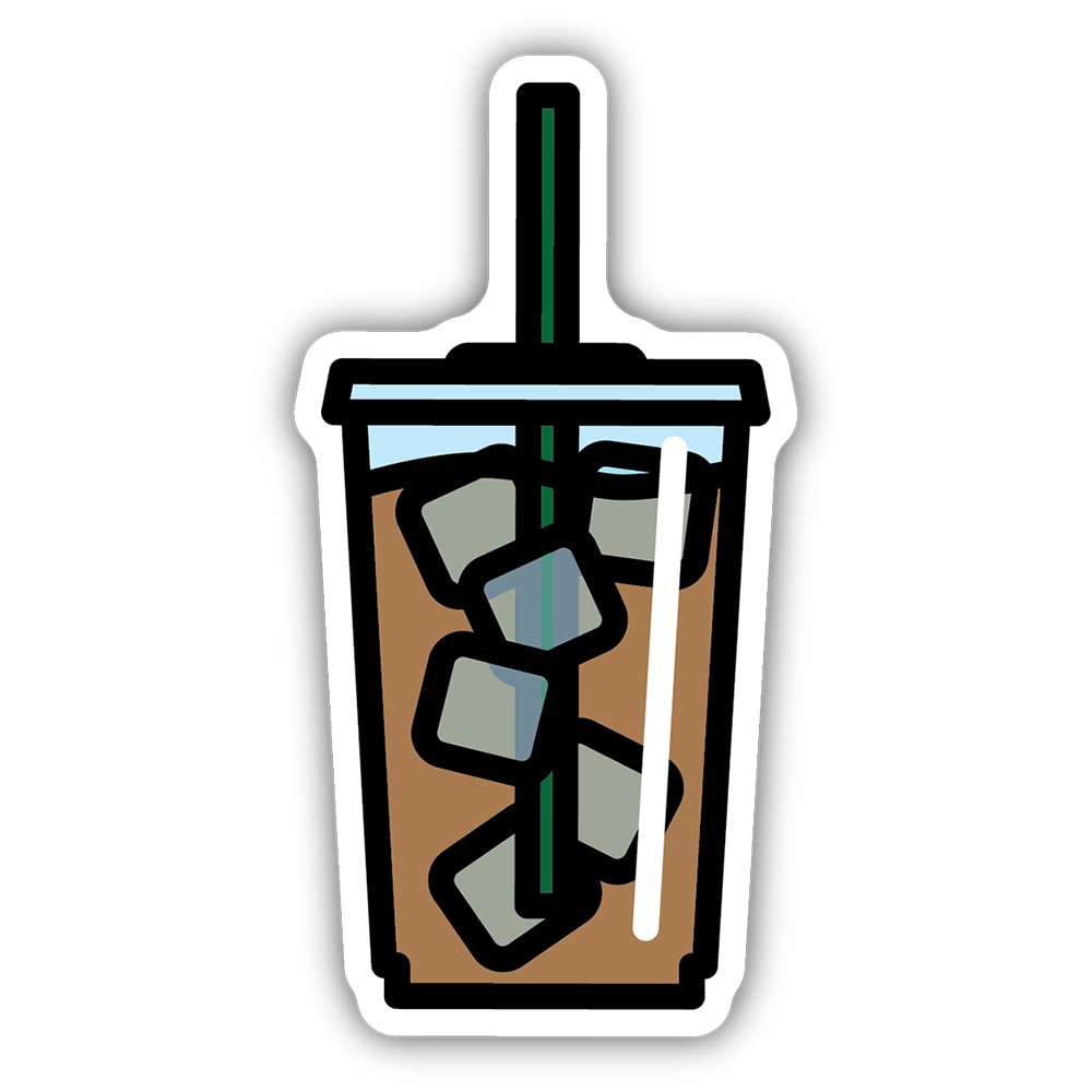 Stickers Northwest, 3", Sticker, Iced Coffee